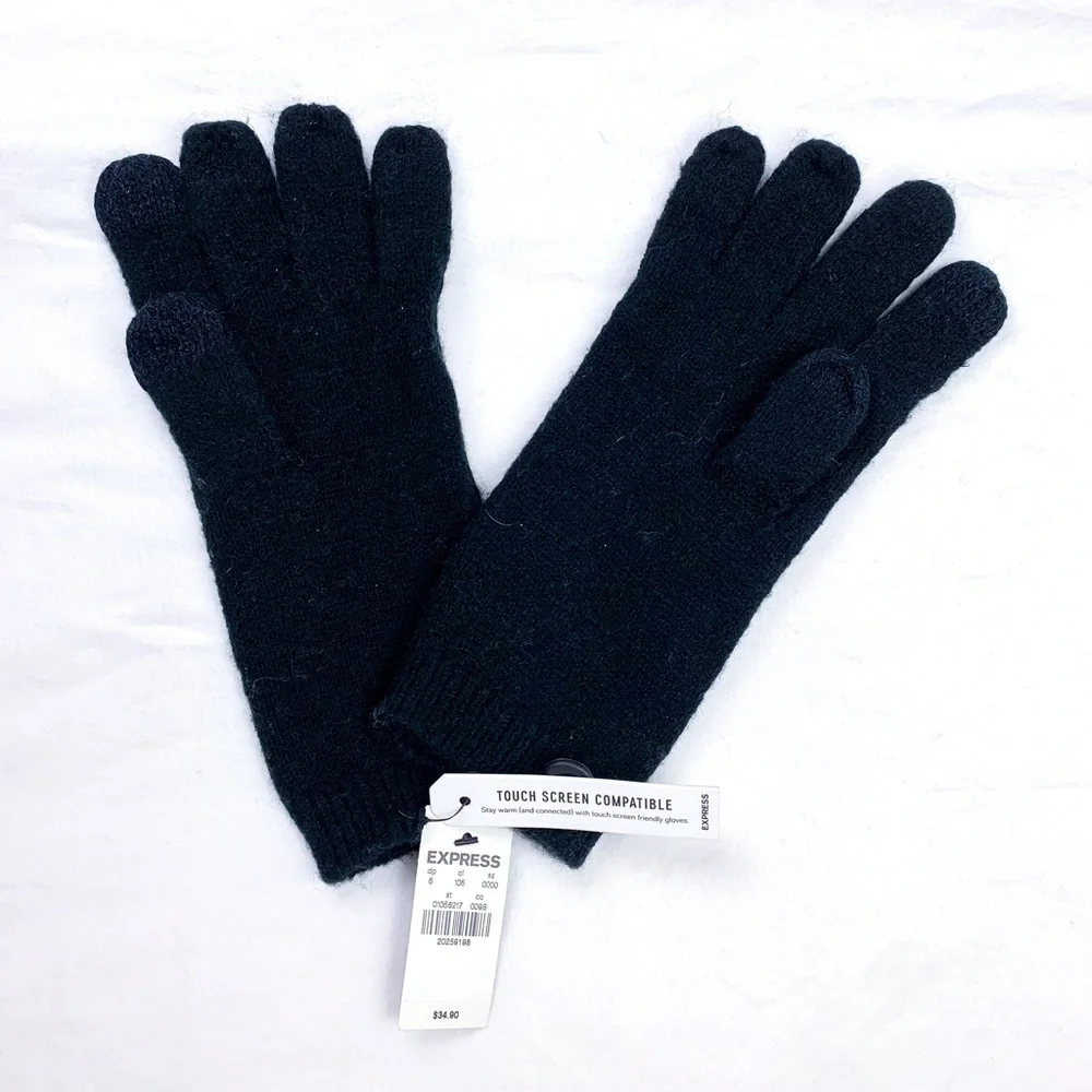 Express Black Touch Screen Compatible Winter Gloves